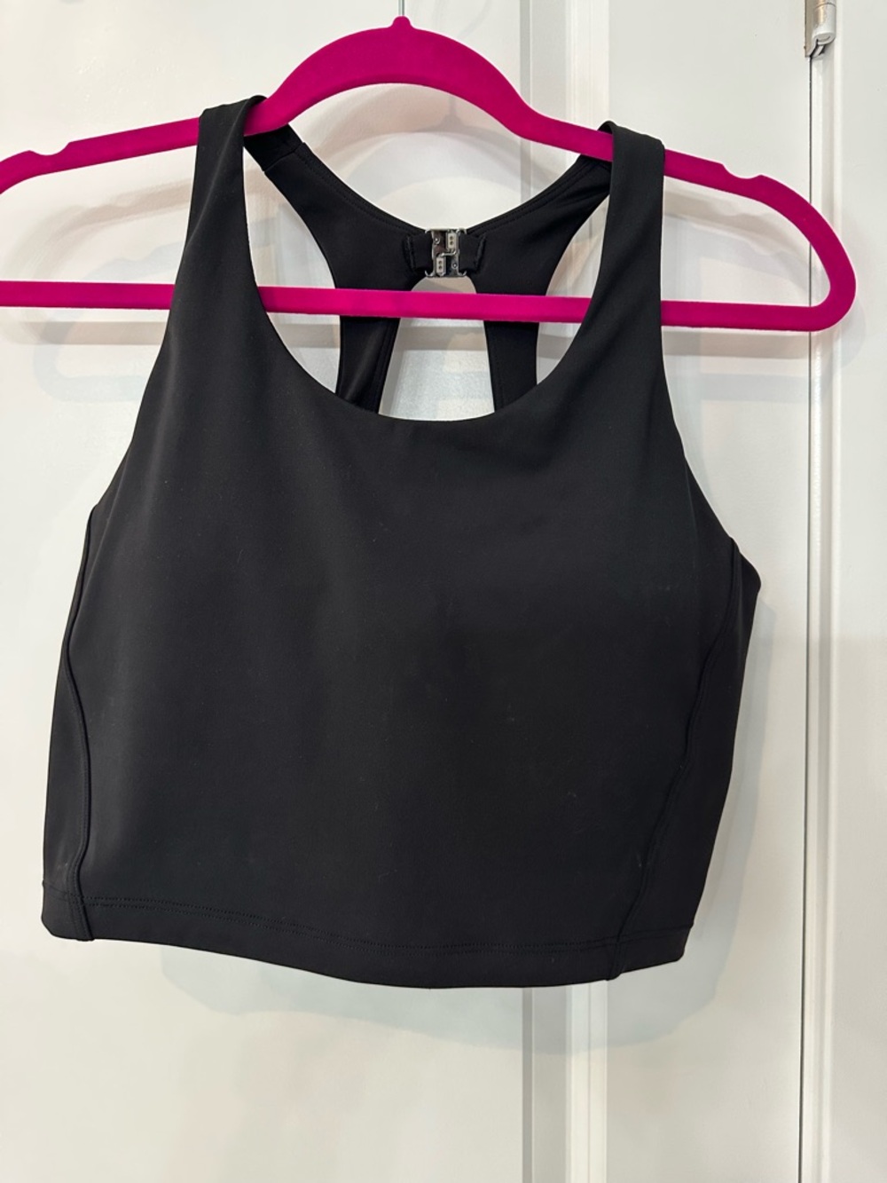 Athleta Black Racerback Sports Bra Crop Top